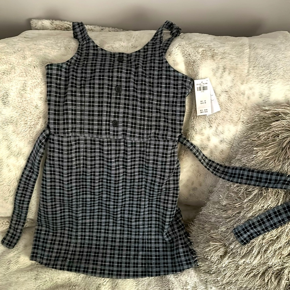 Abercrombie kid plaid dress size 11/12 Brand New
